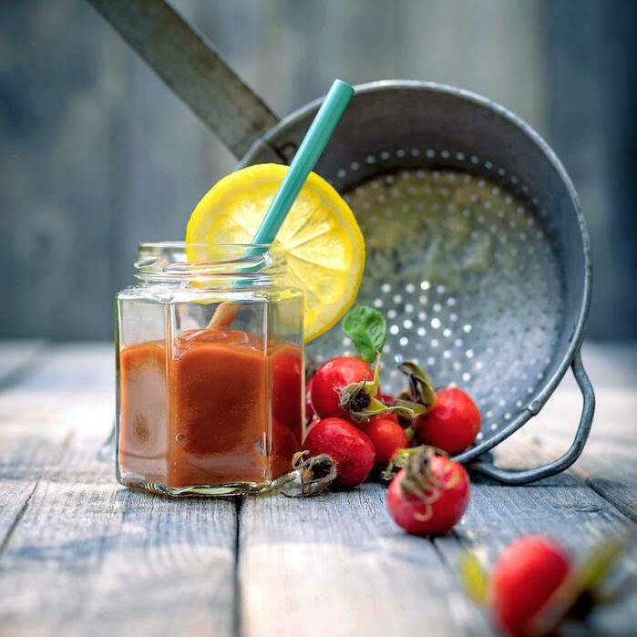 Rozenbotteljam zonder suiker