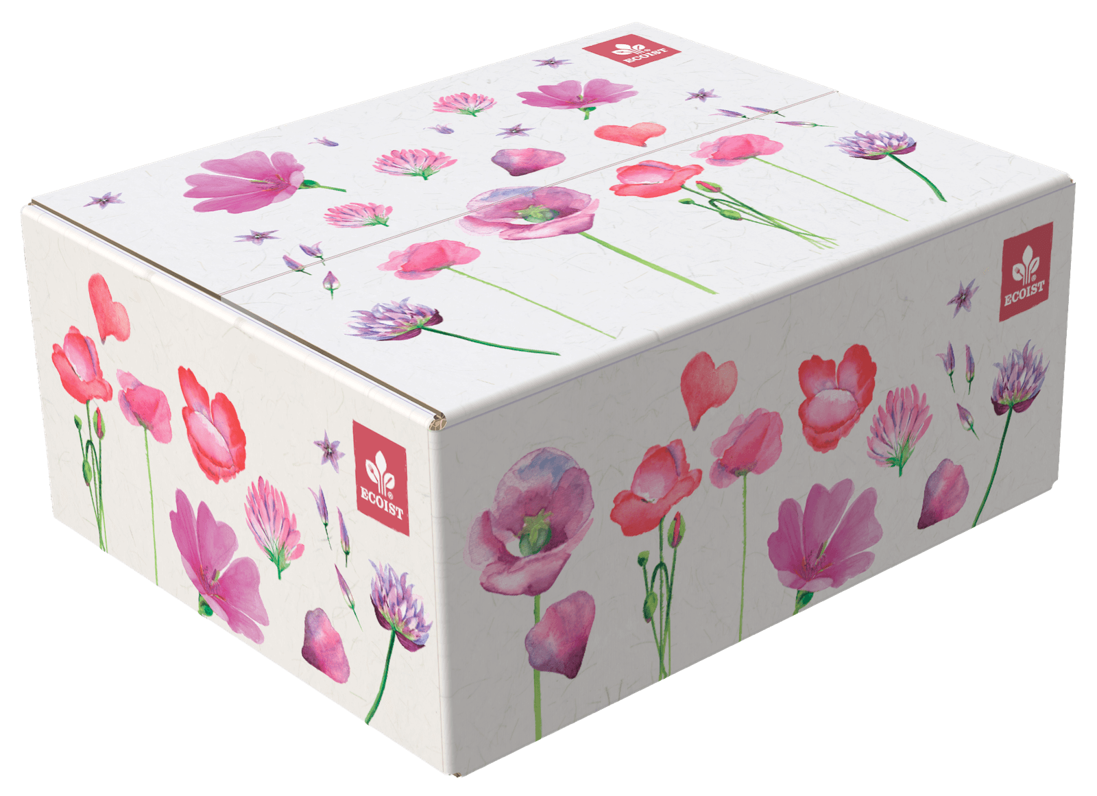 Luxe roze bloemenboter geschenkdoos